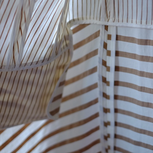 Piazza Sempione Long Beige Striped Vest - Picture 7 of 7